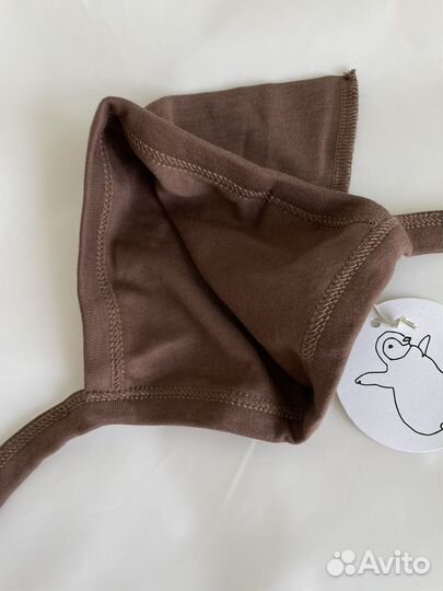 Шапочка-гномик шоколад 0-1 мес Awww.moscow