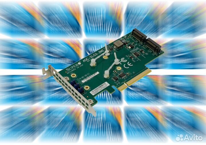 Адаптер для M.2 Supermicro AOC-SLG3-2M2