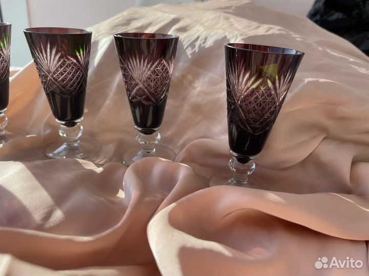 Рюмка марганцевый хрусталь гхз СССР