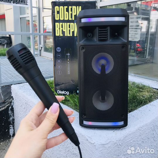 Портативная колонка bluetooth караоке 30вт ао-12