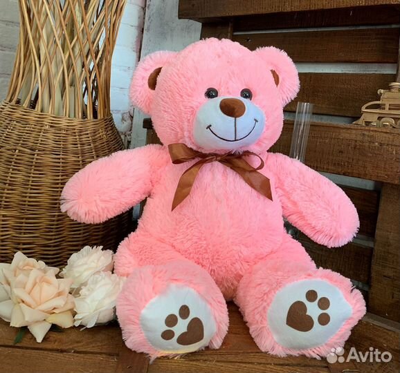 Плюшевый мишка игрушка розовый