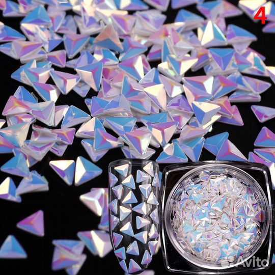 Продаю голографические треугольники для ногтей
