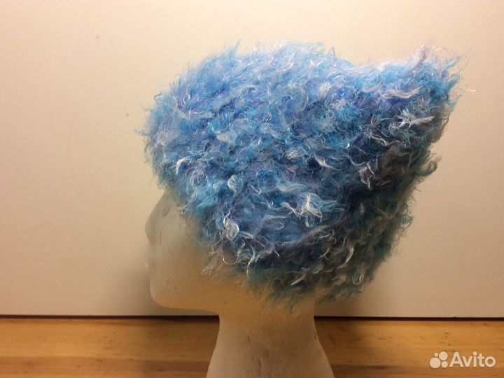 Моднючая шапочка с ушками «мохнатик»,53-56, арт265