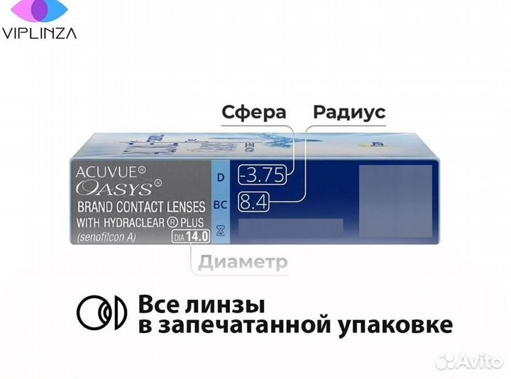 Линзы Acuvue Oasys доставка