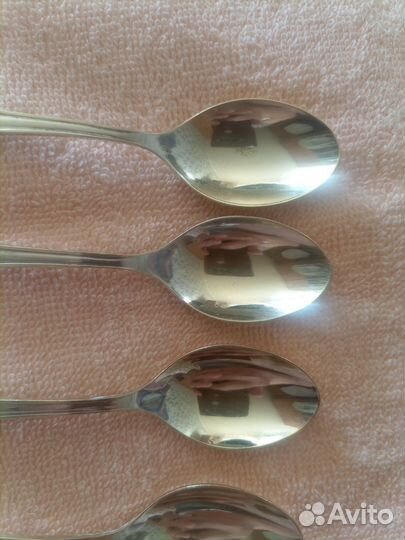 Набор чайных ложек с позолотой времён СССР