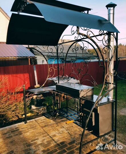 Мангал с крышей