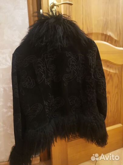 Куртка натуральная замша, мех ламы