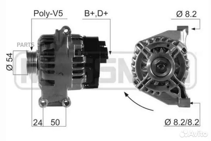 Генератор fiat 500/grande punto 105A ERA 210660