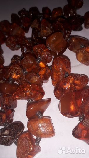 Янтарные бусы и серьги СССР