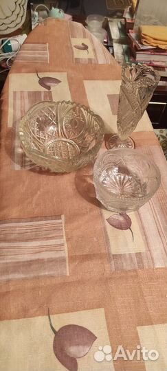 Вазочки и бокал хрусталь