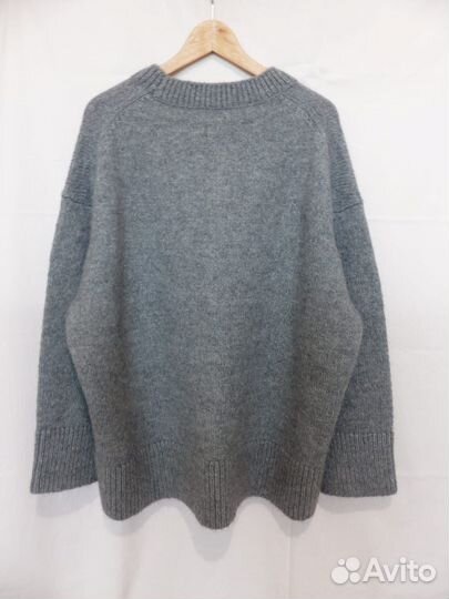 H&M джемпер свитер шерсть/альпака серый XL новый