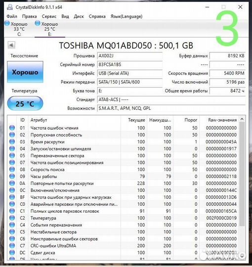 Жесткий диск для ноутбука 2.5