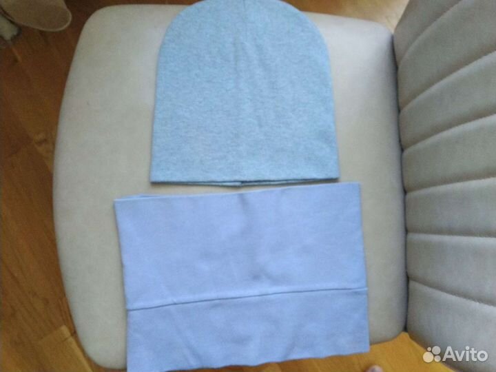 Шапка и снуд для мальчика, трикотаж