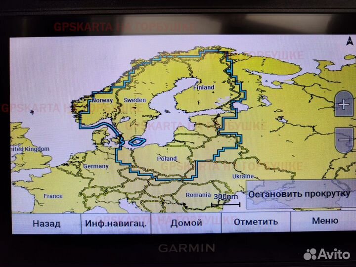 Балтийское море карта глубин Garmin nseu644L