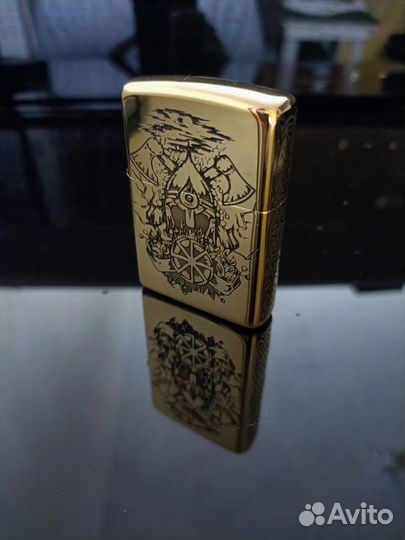 Зажигалка zippo с гравировкой Помни Свои Корни