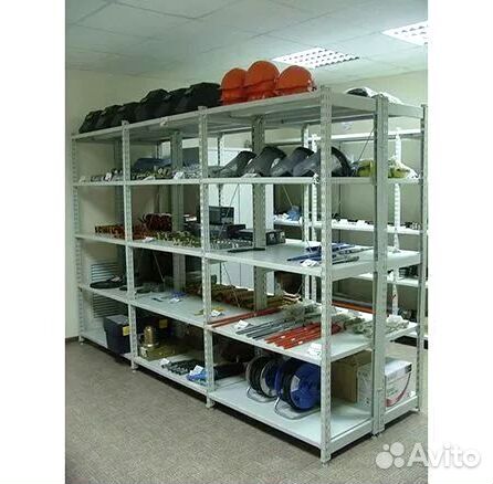 Складские полочные стеллажи для хранения