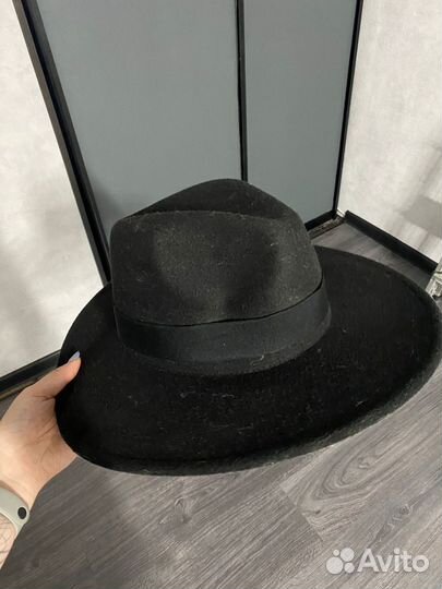 Шляпа фетровая женская черная
