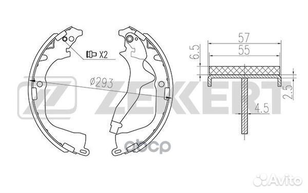 Колодки торм. бараб. задн. VW Amarok 10- bk-407