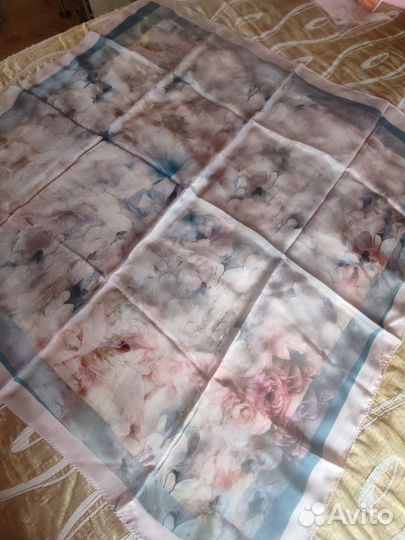 Павловопосадский платок шелк 89*89