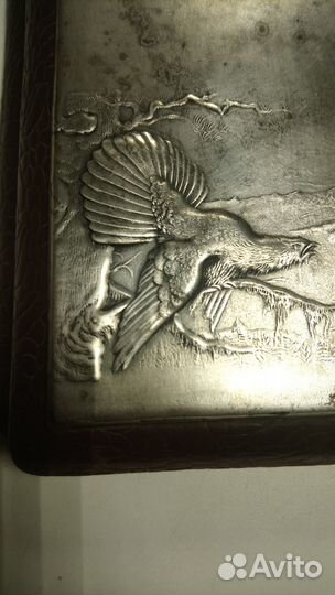 Планшет для блокнота. Мельхиоровая вставка