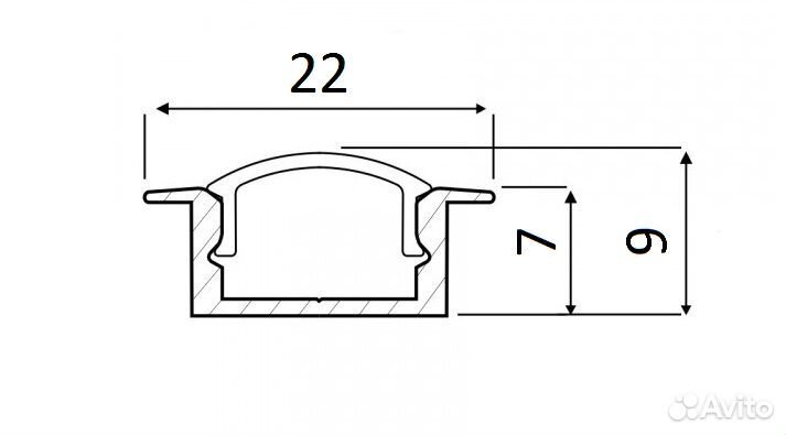 Профиль для светодиодной ленты врезной