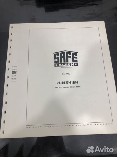 Марки Румынии в альбомных листах