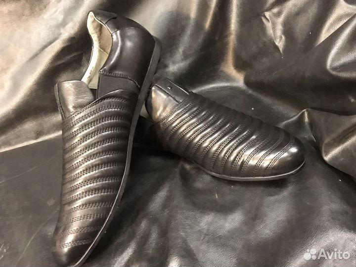 Мокасины тапочки кожаные 46