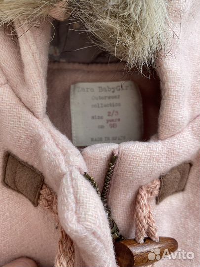 Пальто для девочки Zara и шапочка