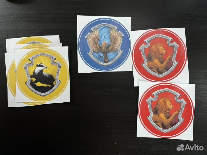 Наклейки Гарри Поттер факультеты