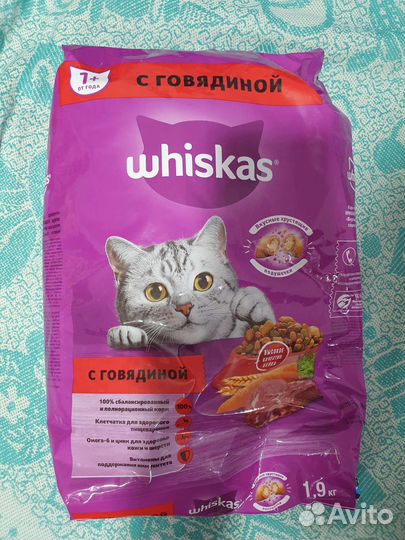 Сухой и влажн вискас 1,9 кг. 15 шт. Годен до 01.24