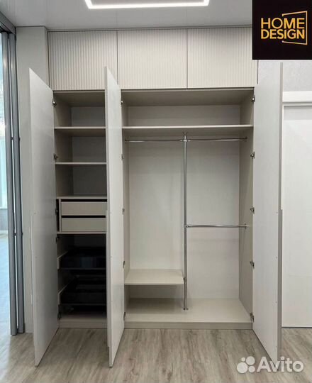 Шкаф распашной с фрезерованными фасадами