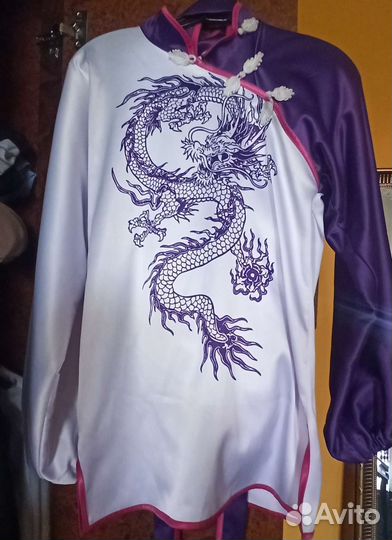 Костюм спорт ушу,плотный атлас, рост 140-164