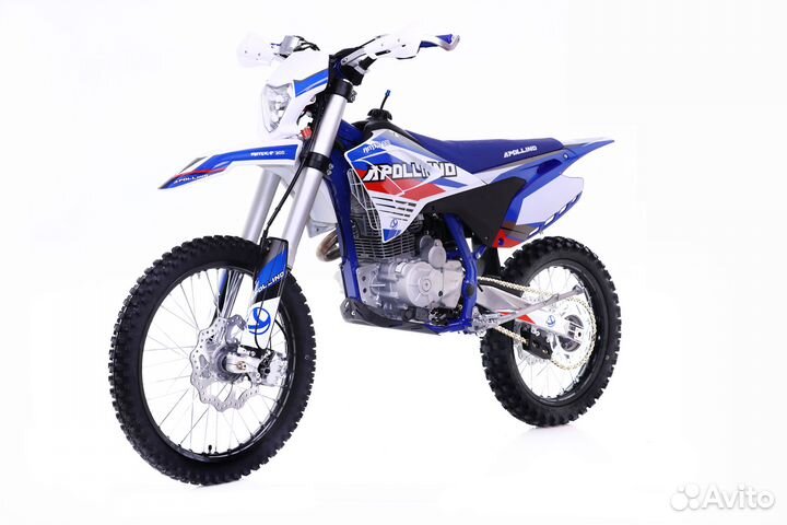 Мотоцикл Эндуро Apollino 300 синий (колёса 21/18)