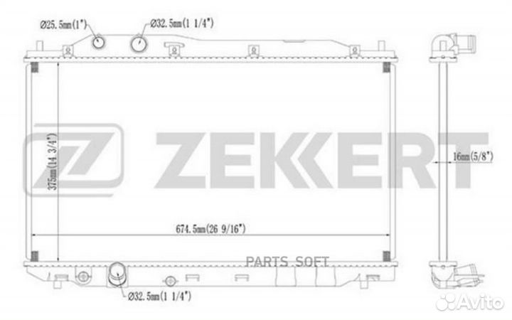 Радиатор охлаждения Хонда Цивик 05
