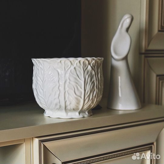 Большое кашпо с листьями папоротника Coalport Coun