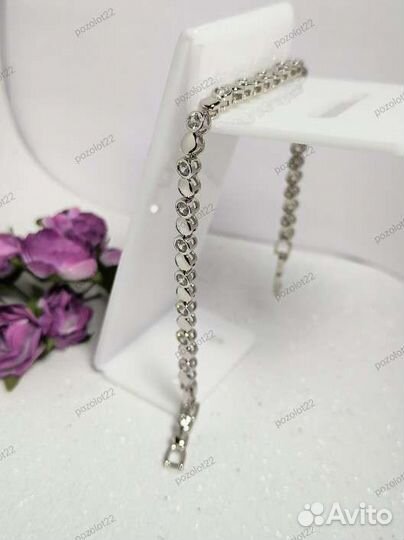 Браслет. медицинская сталь. 16.5-18.5 см