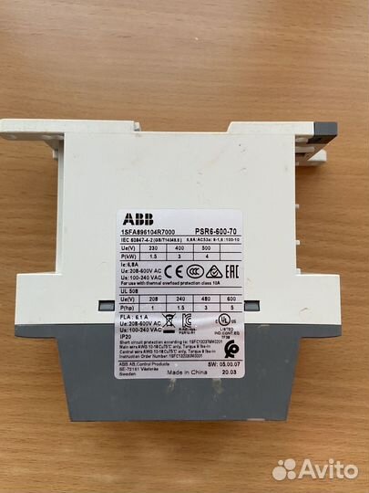 Устройство плавного пуска Softstarter ABB