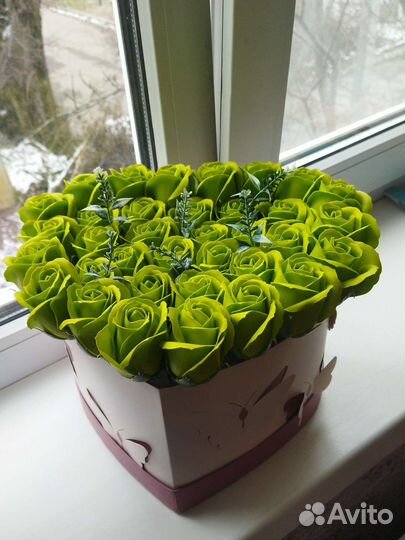 Букет из мыльных роз