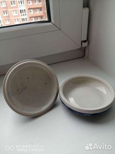 Шкатулка винтажная, фарфор, Гжель