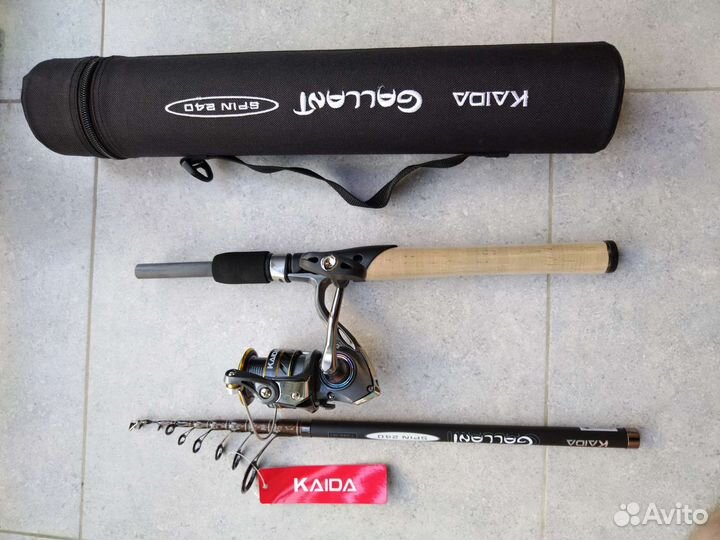 Новый Компактный спиннинг Кайда с катушкой 2,4м