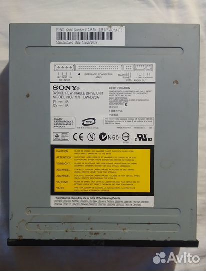 DVD/CD Sony DW-D26A (OEM)
