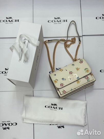 Сумка женская натуральная кожа coach