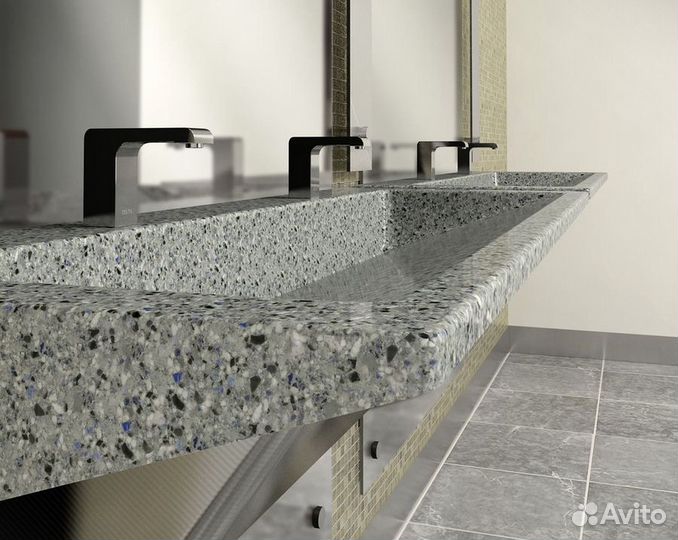 Раковина из терраццо для ванной / Гарантия