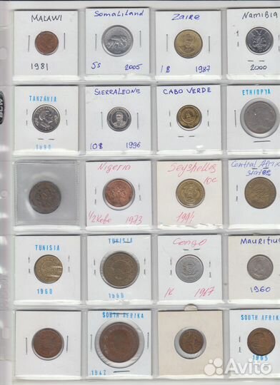 Набор монет Африка Конго, Нигерия,Сейшелы