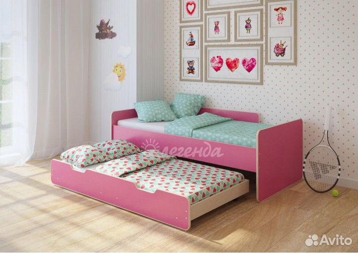 Детская выдвижная кровать