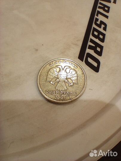 Монета 1р заводской брак