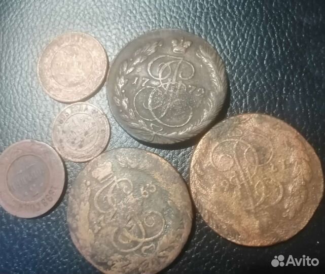 Монеты лотом царская медь