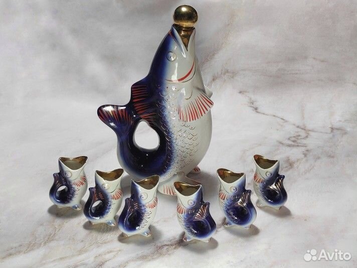 Антикварный коньячный набор 