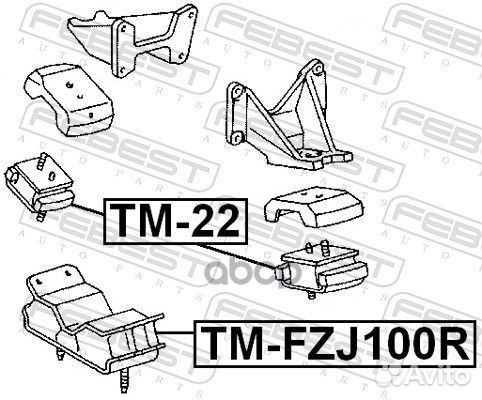 Опора двигателя toyota land cruiser 80 90-98 пе