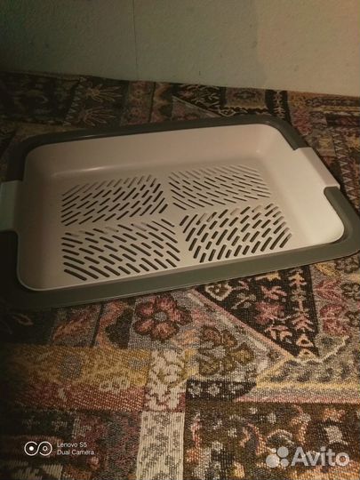 Лоток для котят с миской кормушкой